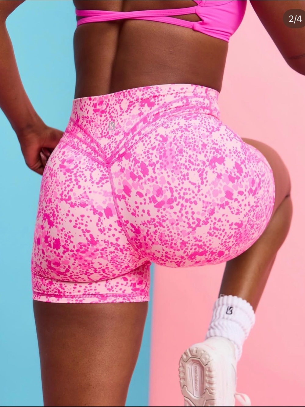 Buffbunny Legacy short 6” Pink fashun print Large